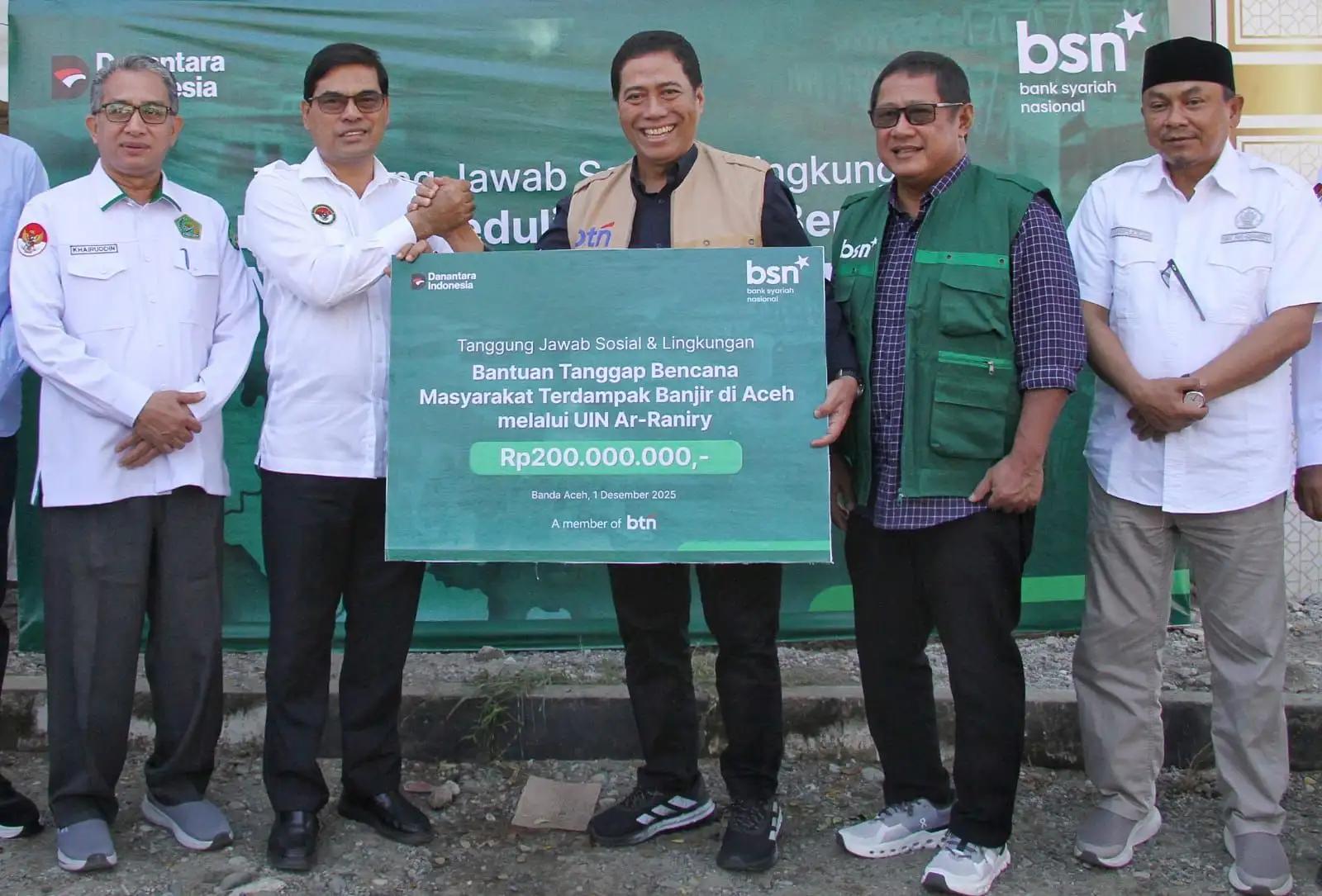 BTN Peduli Gandeng Kampus Salurkan Bantuan ke Korban Terdampak Banjir di Aceh (Foto: Dok BTN)