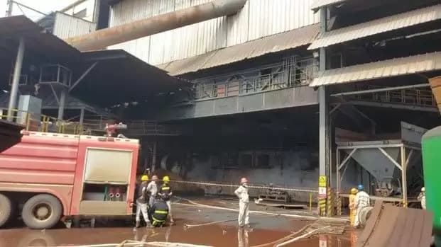 Bagian pabrik PT ITSS lokasi tungku smelter No. 41 yang sempat terbakar (Foto: Dok PT IMIP)