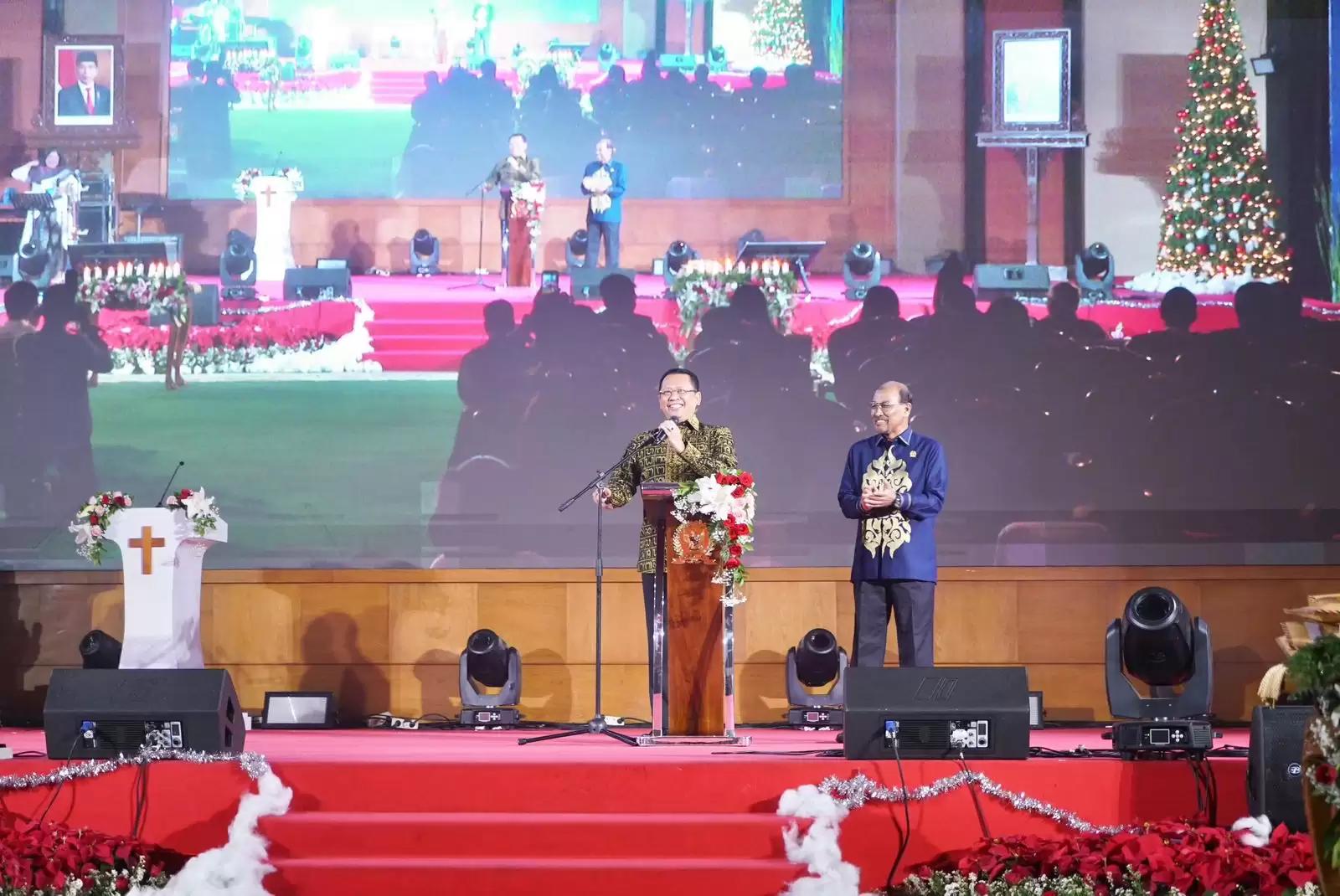 Perayaan Natal Parlemen, Bamsoet: Pemilu 2024 Harus Disambut dengan Sukacita