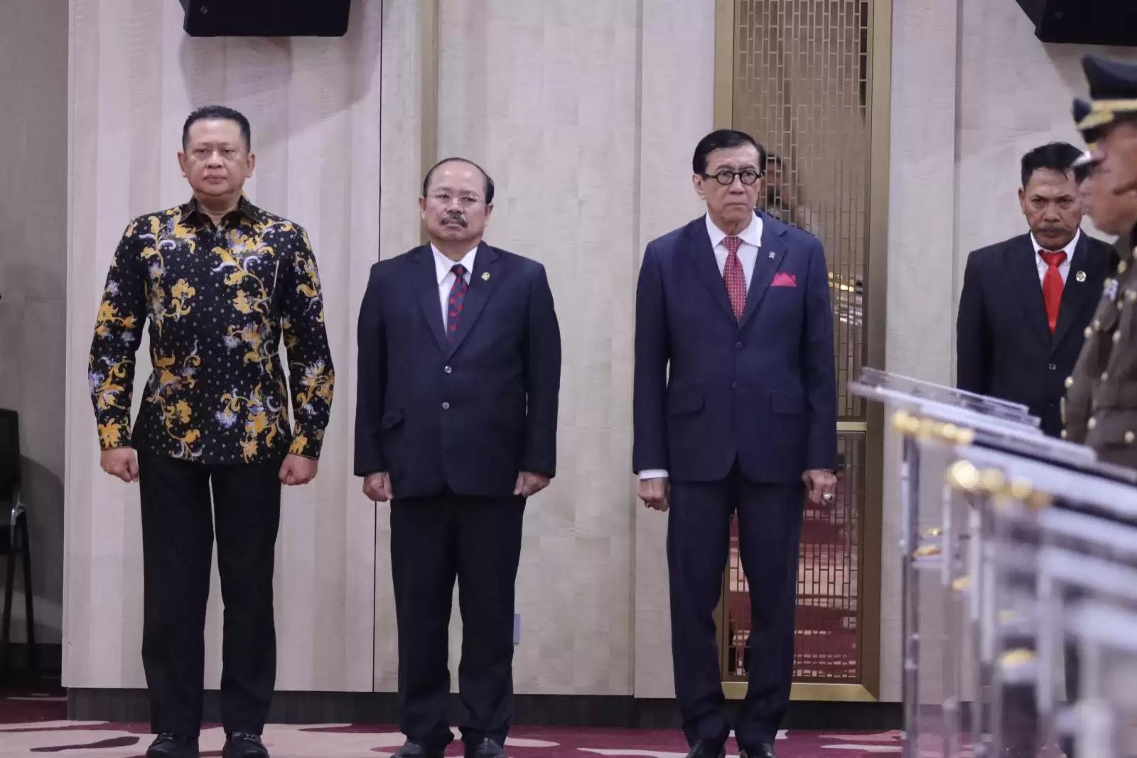 Ketua MPR RI Bambang Soesatyo, Menteri Kumham Yasonna Laoly, Ketua Komisi Yudisial Amzulian Rifai dan lainnya turut hadir (Foto: Dok MI)