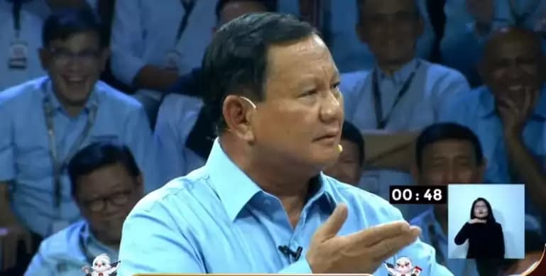 Prabowo Semangat Jawab Isu HAM, Nyaris Joget 'Gemoy'