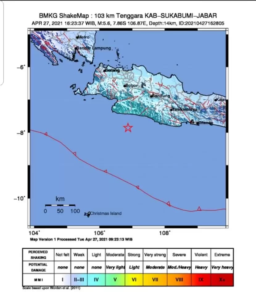 BPBD Belum Terima Laporan Kerusakan Akibat Gempa Sukabumi