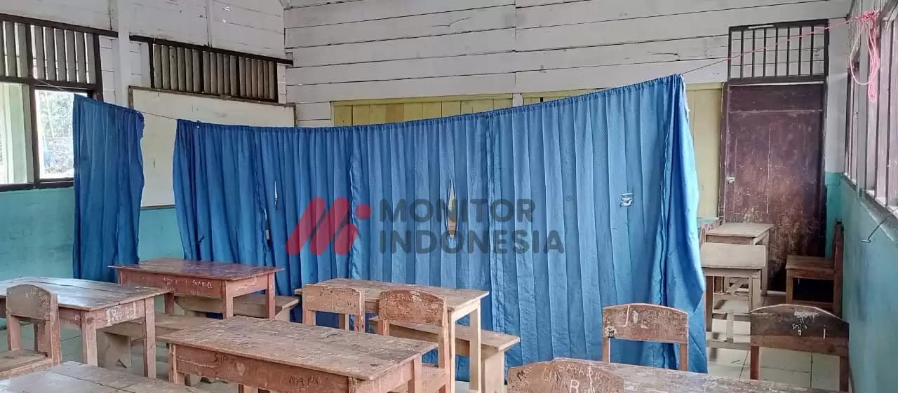 Ruang belajar disekat gorden (Foto: Dok MI)