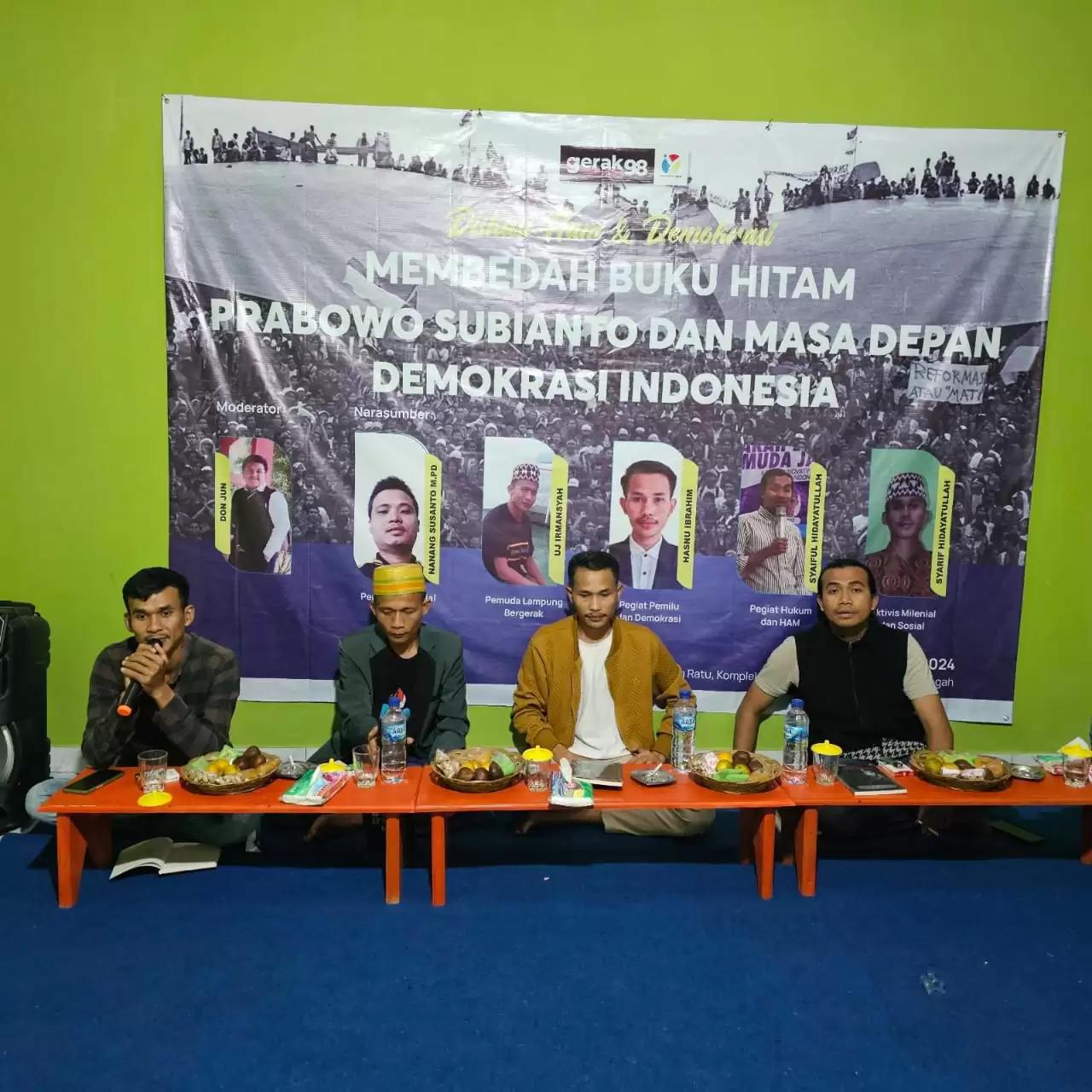 Lampung Tengah Bergerak, Buku Hitam Prabowo dan Masa Depan Demokrasi Indonesia Kembali Dibedah