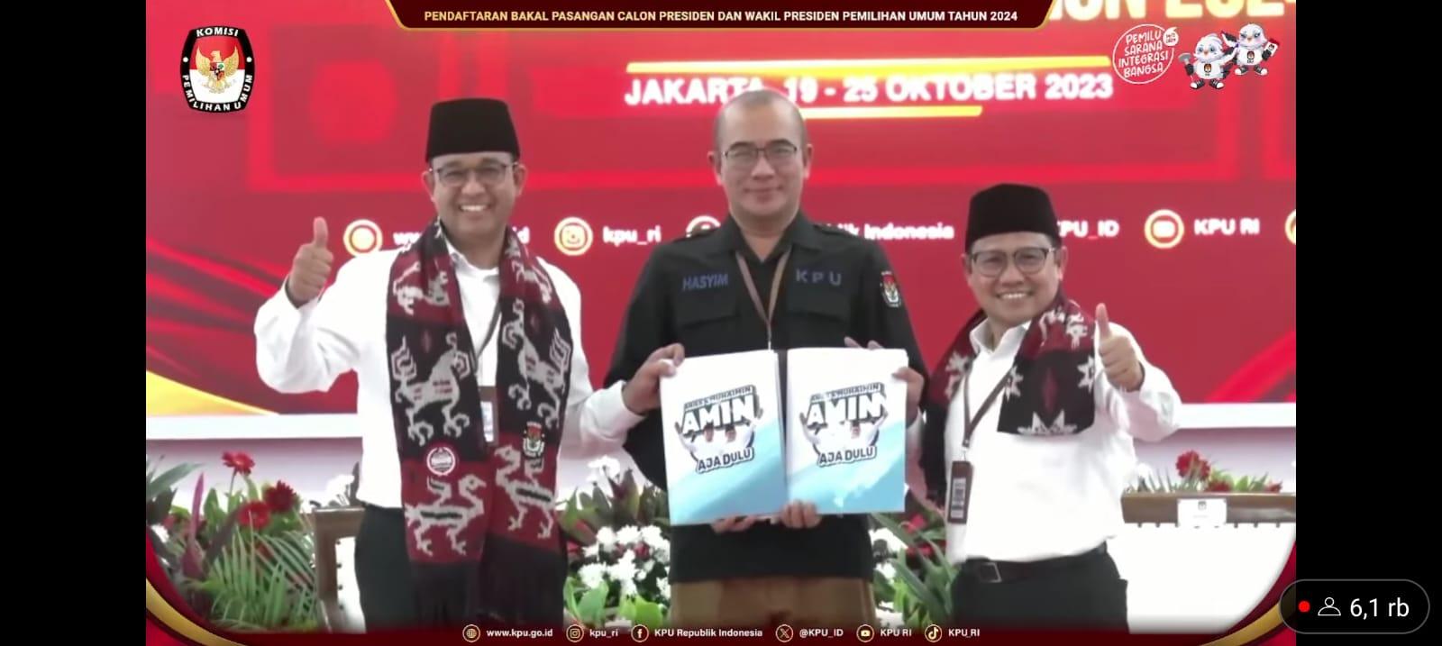 Akhirnya Anies-Muhaimin Daftar Capres-Cawapres di KPU