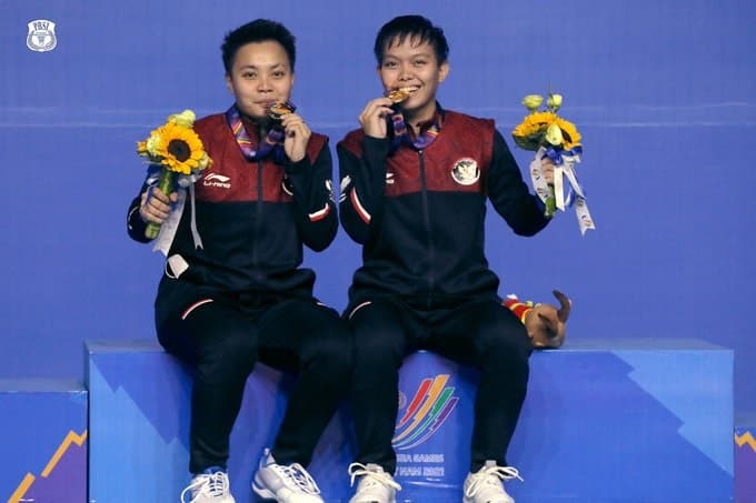 Pasangan Baru Ganda Putri Indonesia Apriyani/Siti Fadia Sukses Raih Medali Emas SEA Games 2021