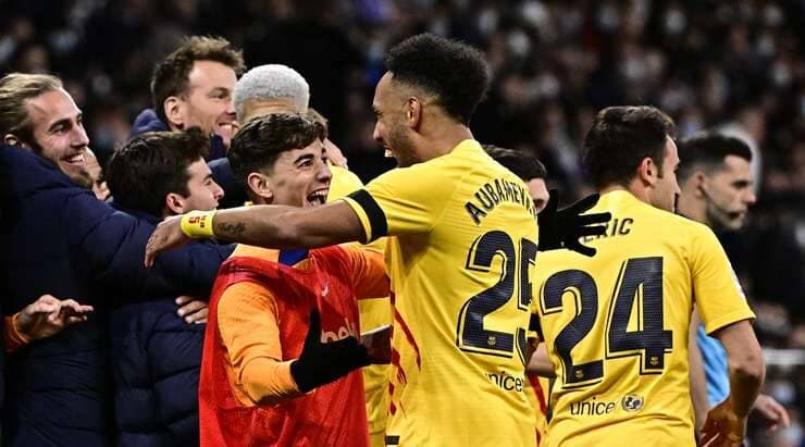 Real Madrid 0-4 Barcelona, Aubameyang Cetak Dua Gol Blaugrana