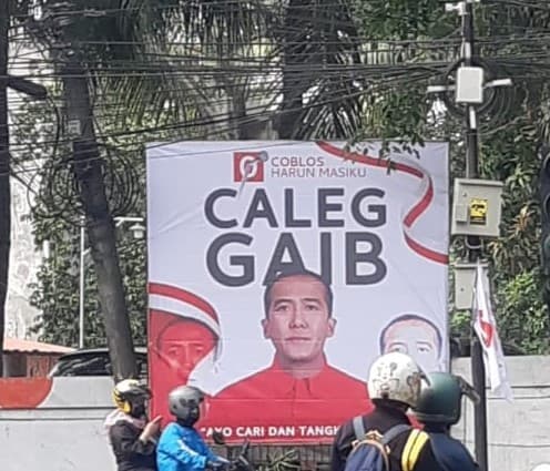 Baliho Harun Masiku "Coblos Caleg Gaib dengan Nomor 0", Satpol PP: Langsung Ditertibkan