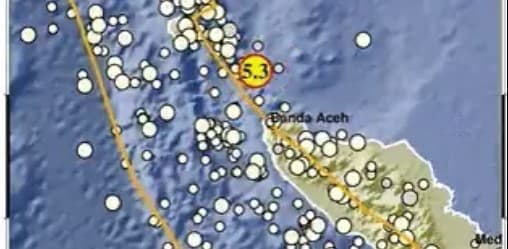 Gempa Magnitudo 5,3 Guncang Banda Aceh