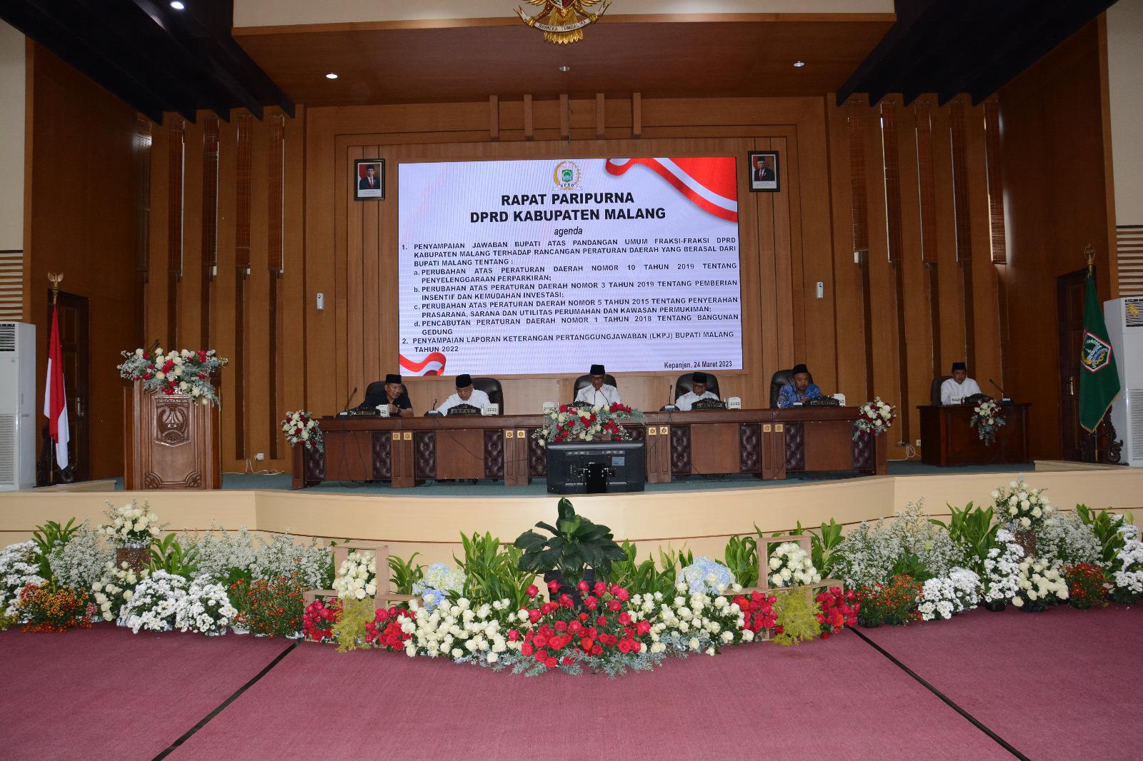 Paripurna DPRD Kabupaten Malang: Bahas Rancangan Perubahan KUA APBD PPAS Tahun 2023