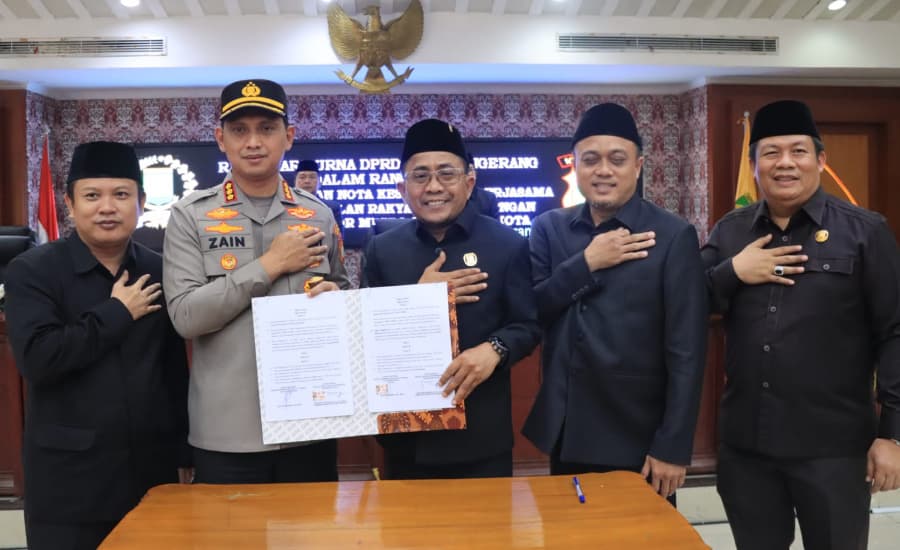 DPRD dan Polres Metro Tangerang Tandatangani MoU Bantuan Produk Hukum