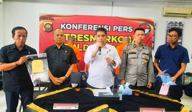 Polda Jambi Sita 1,2 Kilogram Sabu Senilai Rp1,6 Miliar