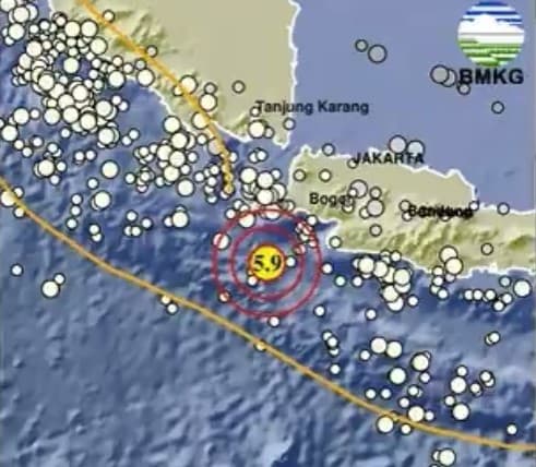 Gempa Magnitudo 5,7 Guncang Banten
