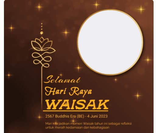 10 Link Twibbon Hari Raya Waisak 2023 dan Cara Pasangnya