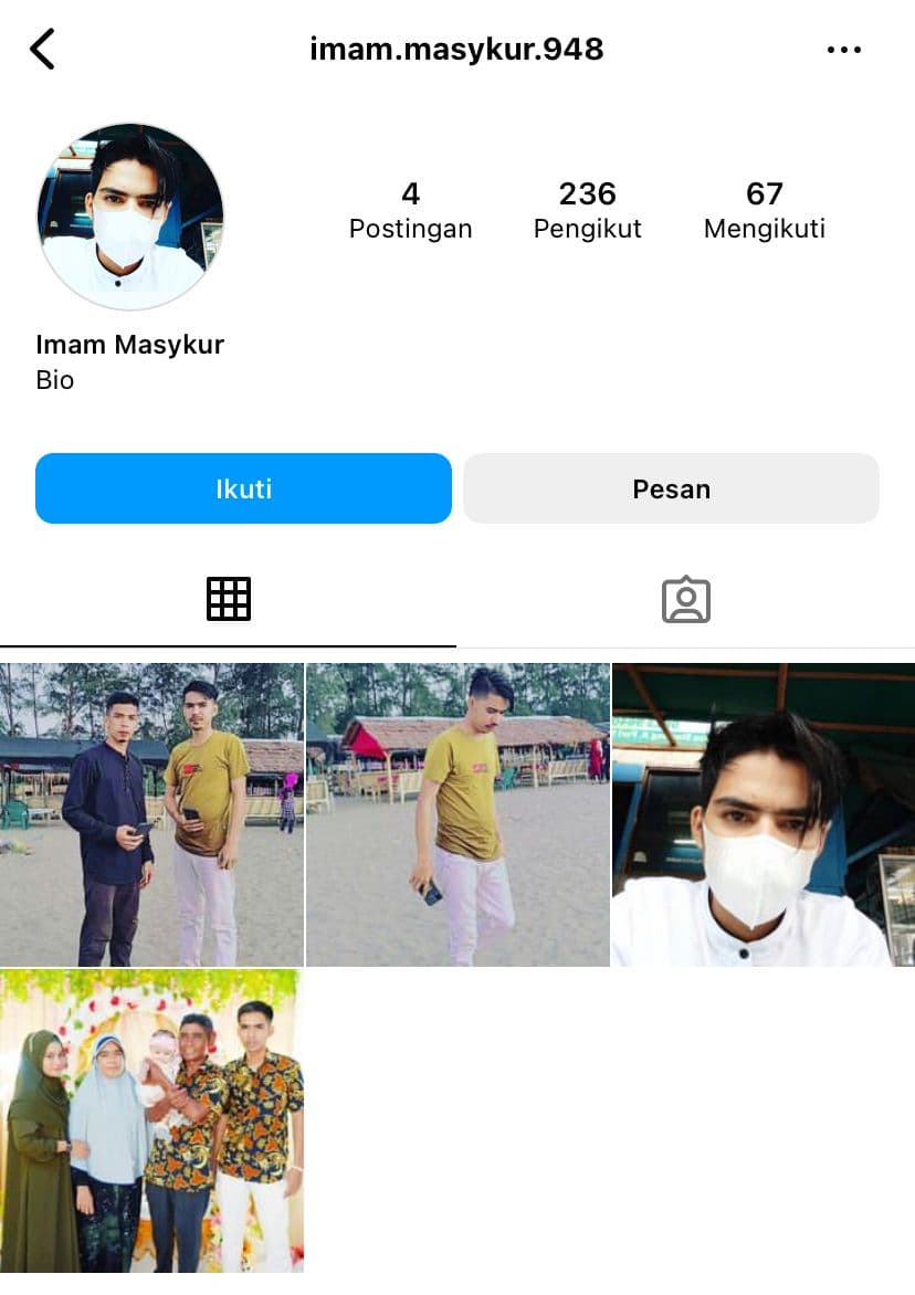 Akun Instagram Imam Masykur yang Nyawanya Dirampas Paspampres