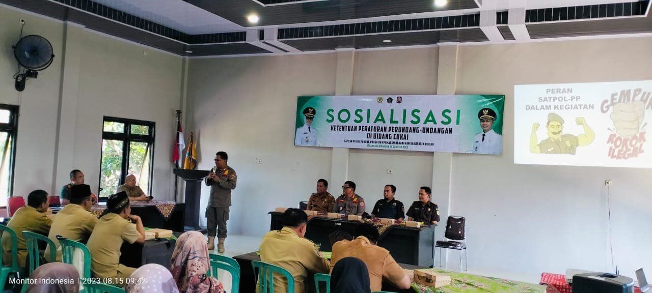 Gencar Sosialisasikan Peraturan Cukai, Ini Harapan Plt Kasatpol PP dan Damkar Kabupaten Blitar