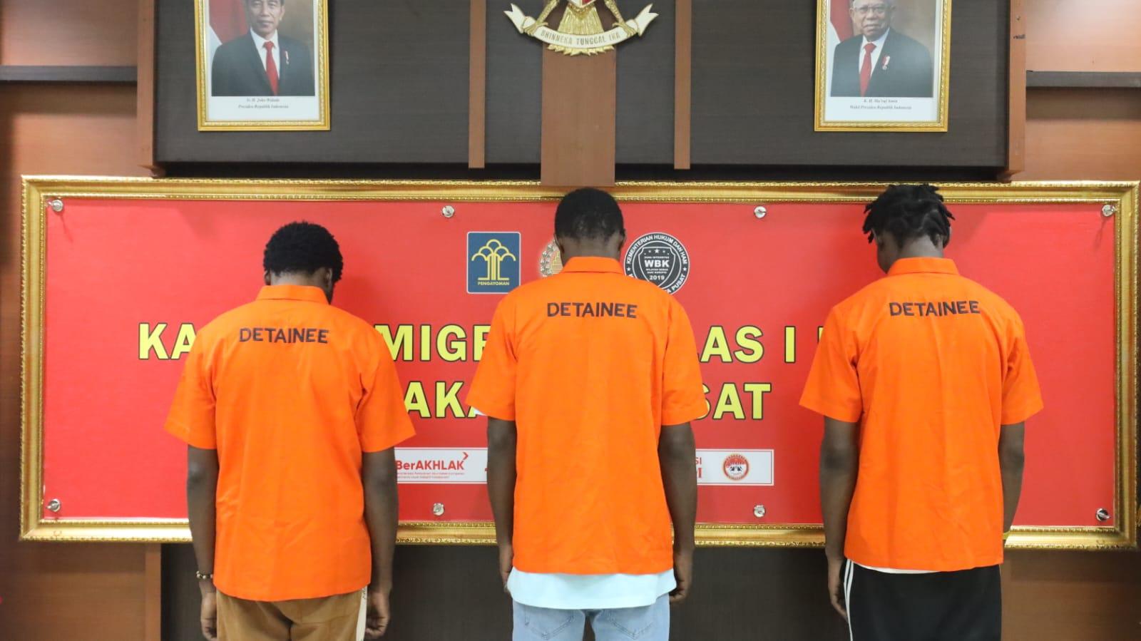 Lakukan Pengawasan, Imigrasi Jakarta Pusat Amankan 3 WN Nigeria Yang Overstay