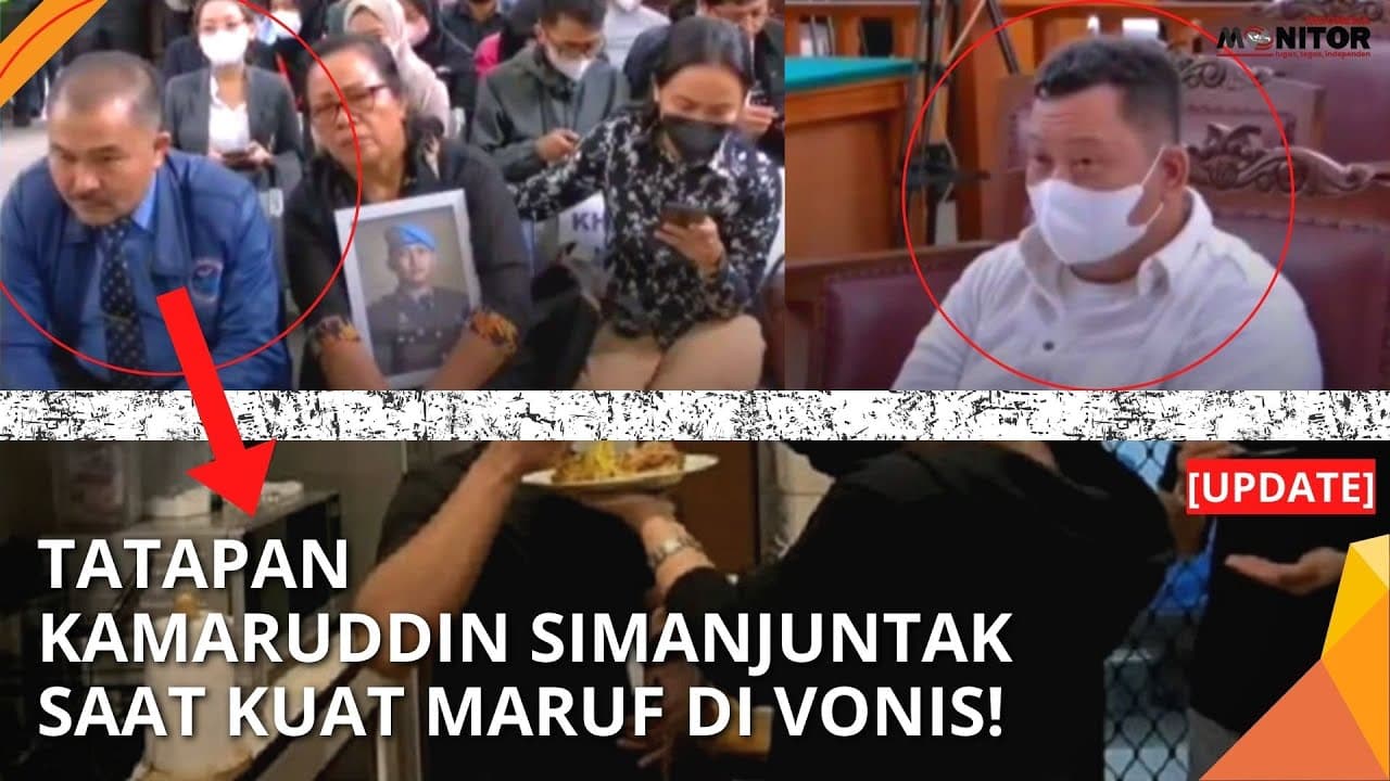Tatapan Kamaruddin Simanjuntak Saat Sopir Sambo Divonis 15 Tahun Penjara