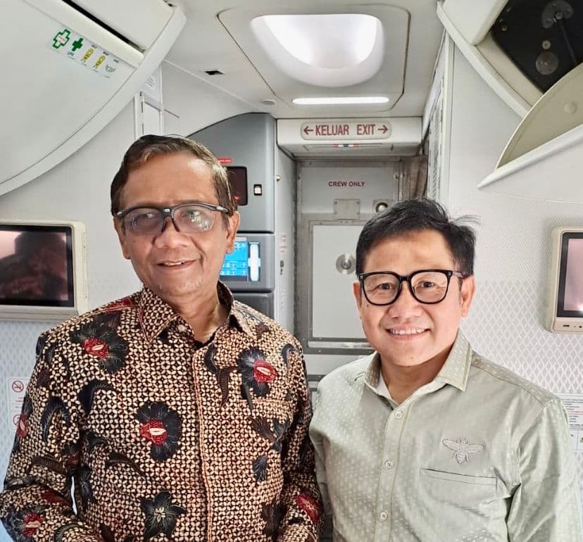 Mahfud MD Pamer Sepesawat Bareng Cak Imin: Tugas yang Berbeda Tujuan Sama