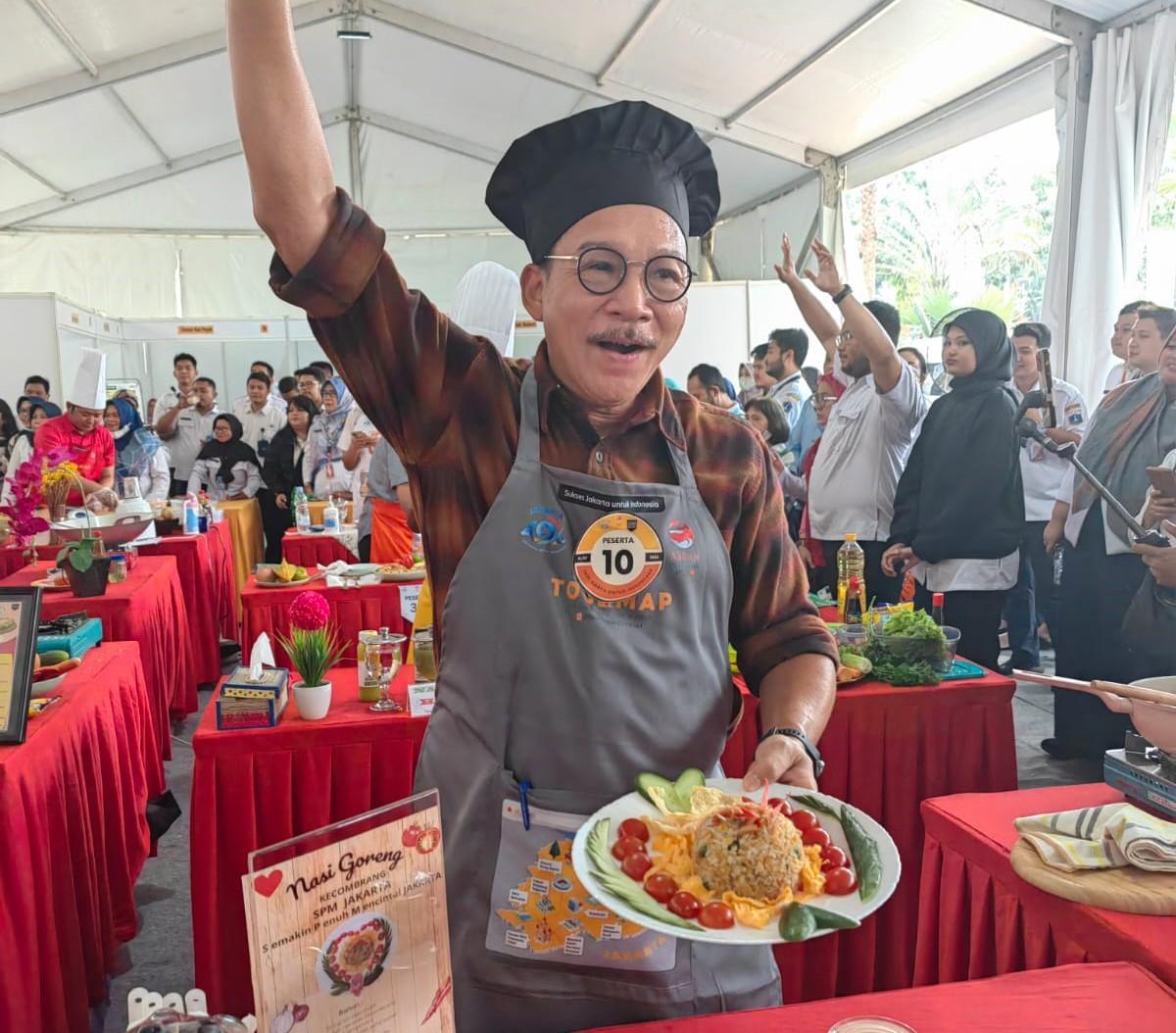 "Nasi Goreng Kecombrang SPM Jakarta" Juara 1 Lomba Masak Nasi Goreng HUT Kota Jakarta ke-496