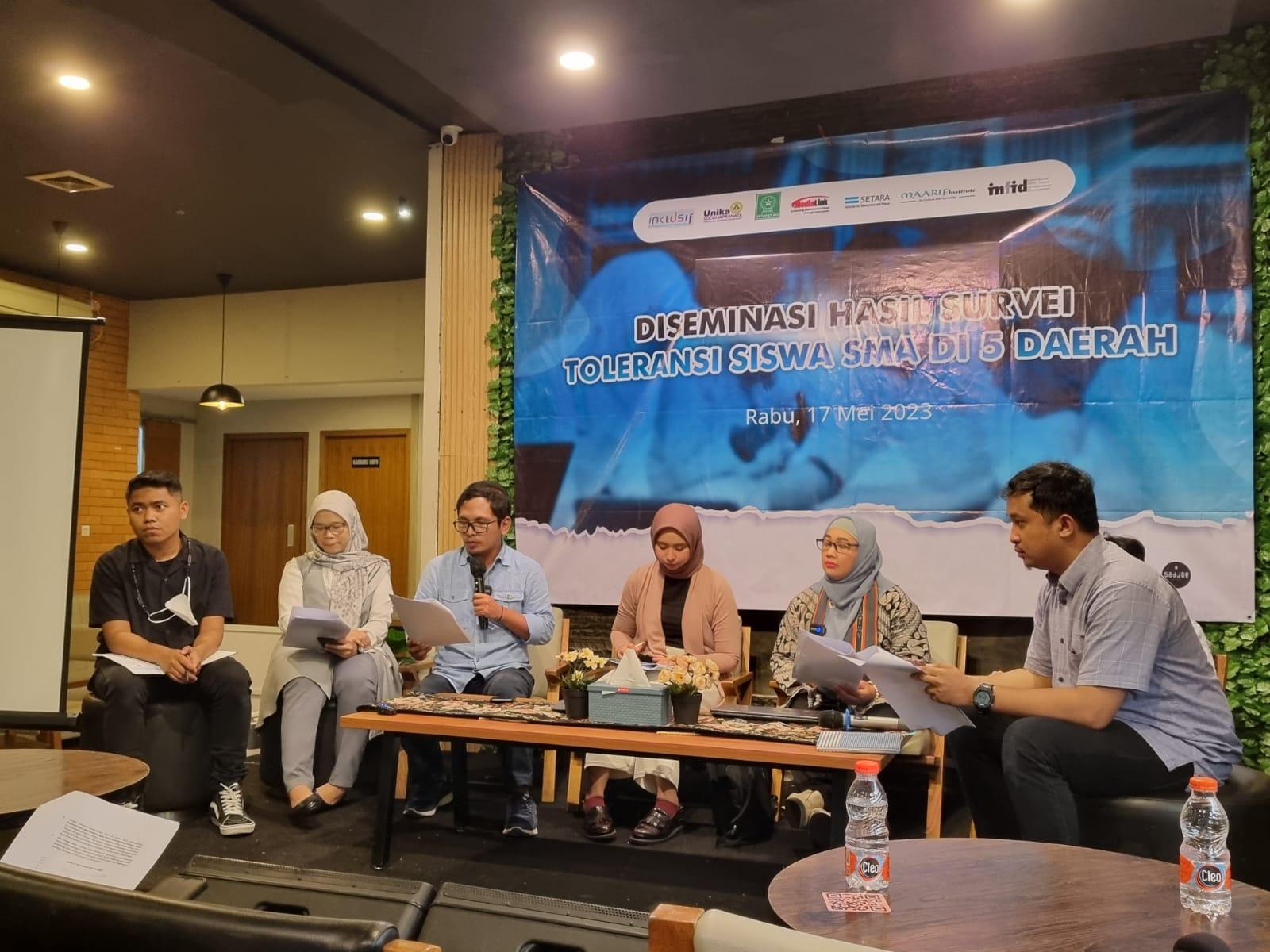 Survei SETARA: Remaja SMA Intoleran Pasif Bertransformasi Menjadi Intoleran Aktif Meningkat 5 Persen 