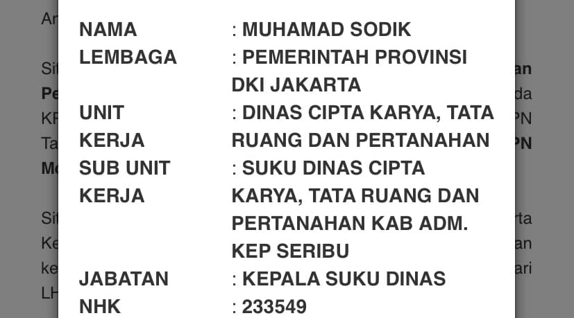 Doyan Bagi-bagi Duit, Segini Harta Kekayaan Kasudin CKTRP Jaktim Muhamad Sodik