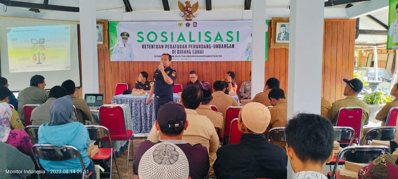 Satpol-PP Kabupaten Blitar Gelar Sosialisasi Peraturan Cukai dan UU Larangan Rokok Ilegal