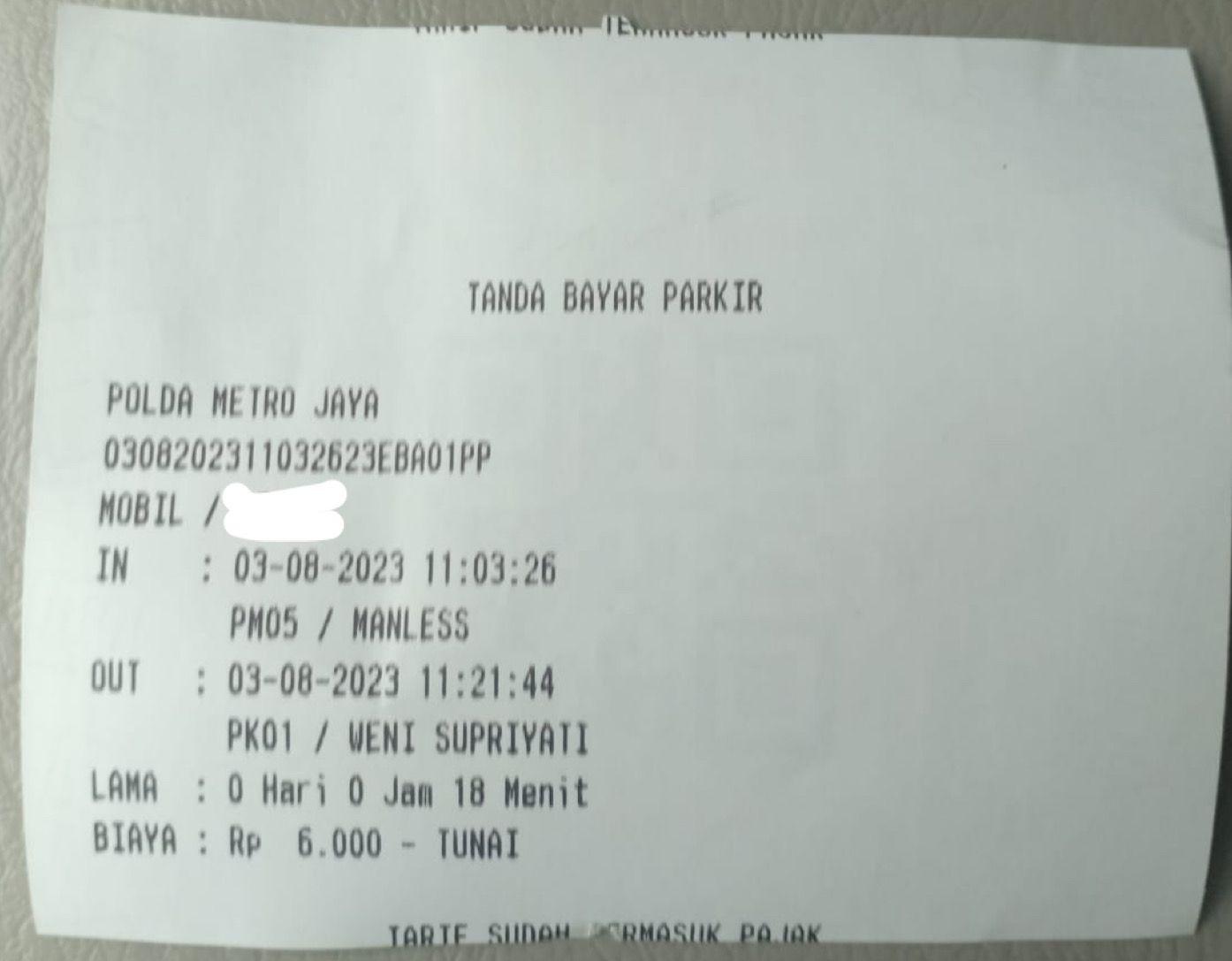Biaya Parkir di Polda Metro Jaya Mencekik Leher