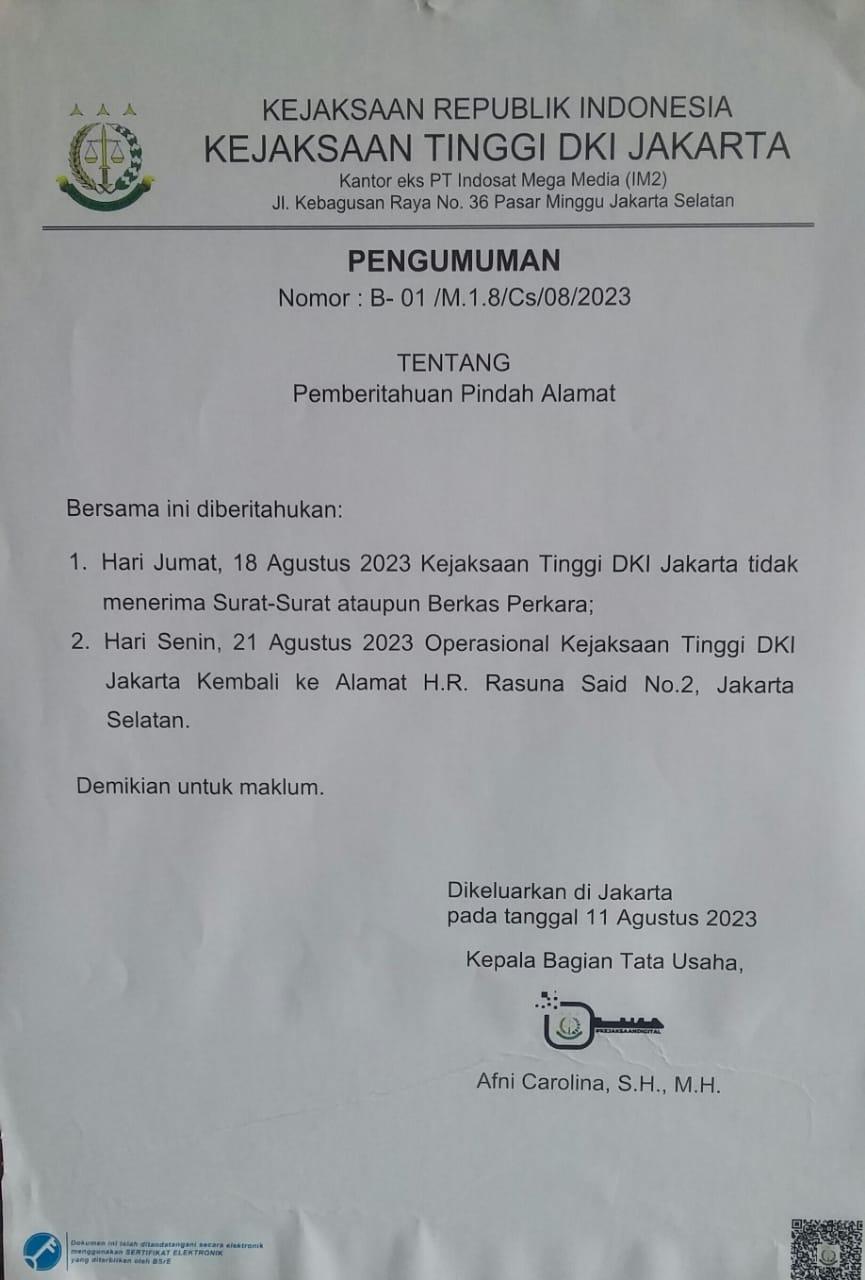 Pemprov DKI Berhasil Bangun Kantor Megah Kejati DKI Jakarta dengan Dana Hibah