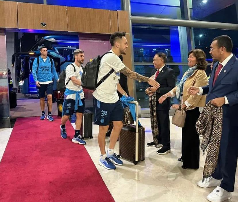 Timnas Argentina Tiba di Jakarta