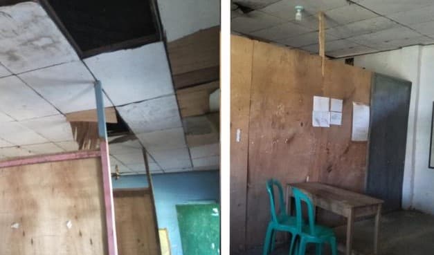 Miris! Ruang Belajar MIS Mathlaul Anwar Kedatuan Disekat Triplek