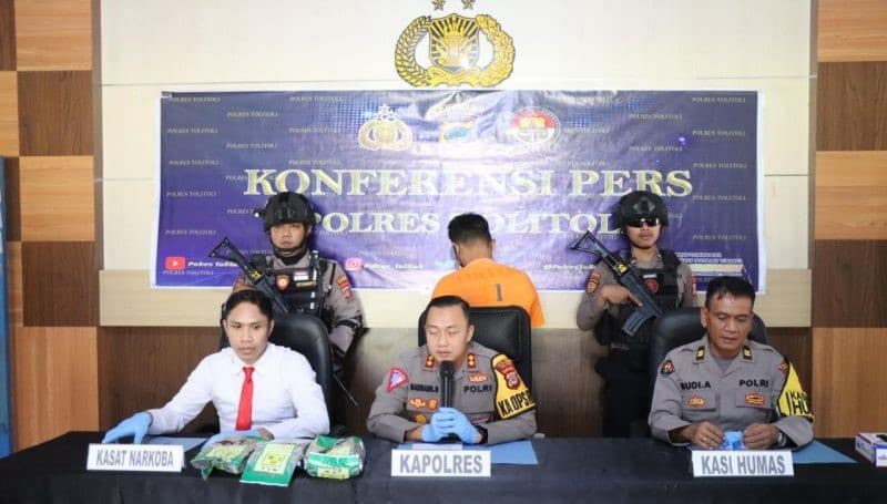 Pengedar Sabu-sabu Senilai Rp4,5 Miliar Berhasil Diringkus Polres Toli-toli