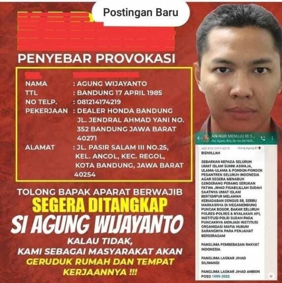 Penyebar Konten Seruan Jihad Dipengaruhi Obat Penenang, Habis Diperiksa Polisi Pulangkan ke Orang Tuanya