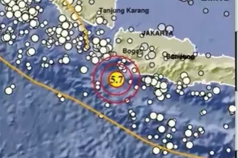 Gempa Magnitudo 5,7 Banten Tak Berpotensi Tsunami