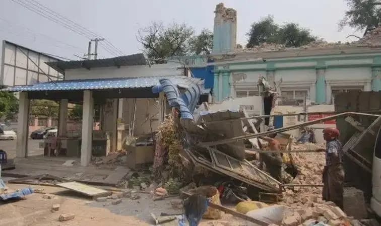 Kondisi di Mandalay, kota terdua terbesar di Mandalay (Foto: BBC)