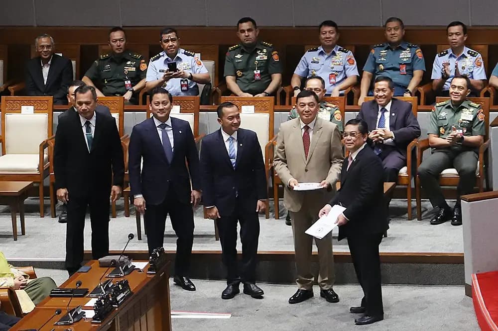 Paripurna DPR Sahkan RUU TNI Manjadi UU (Foto: Dok MI/Jaini)