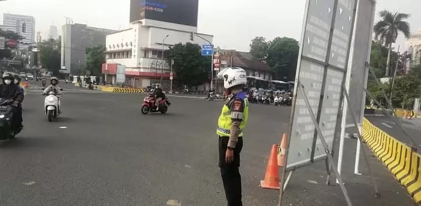 Kampanye Akbar AMIN di JIS, Polisi Rekayasa Lalin