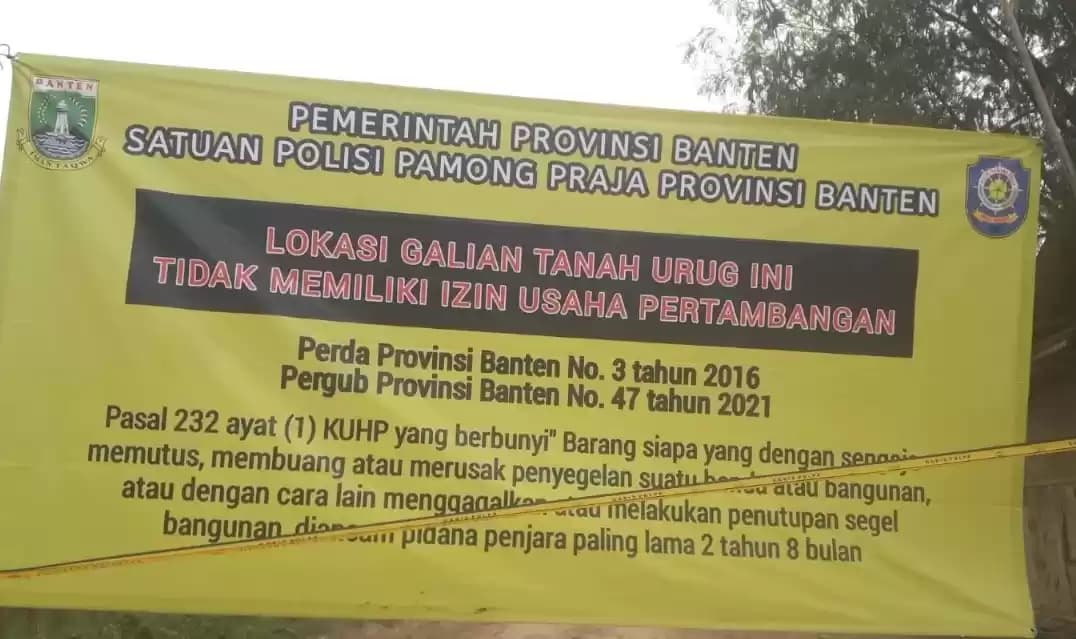 Aktivitas Galian Tanah di Desa Bakung Kronjo Disetop