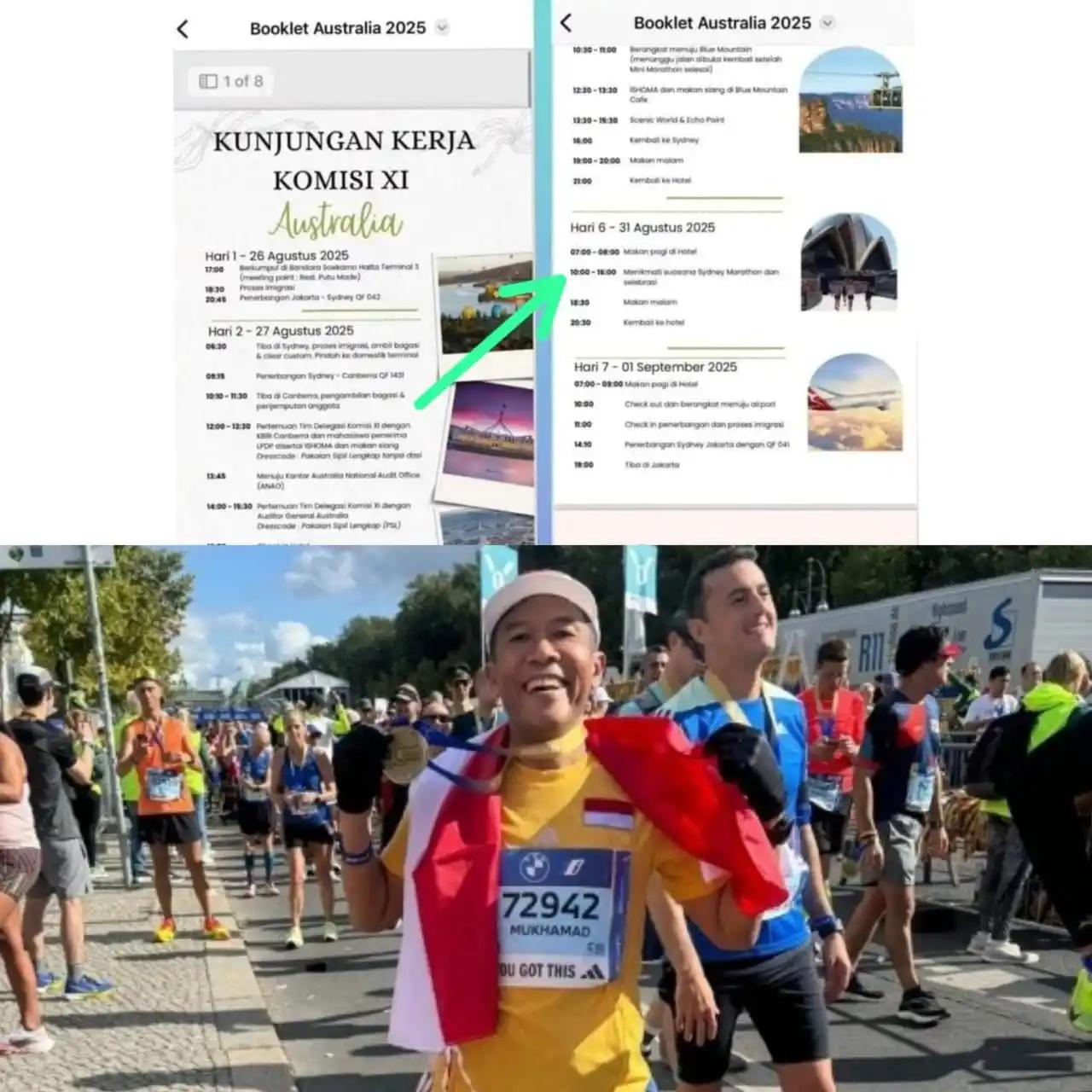 Anggota Komisi XI DPR Tercatat Nikmati Sydney Marathon Australia