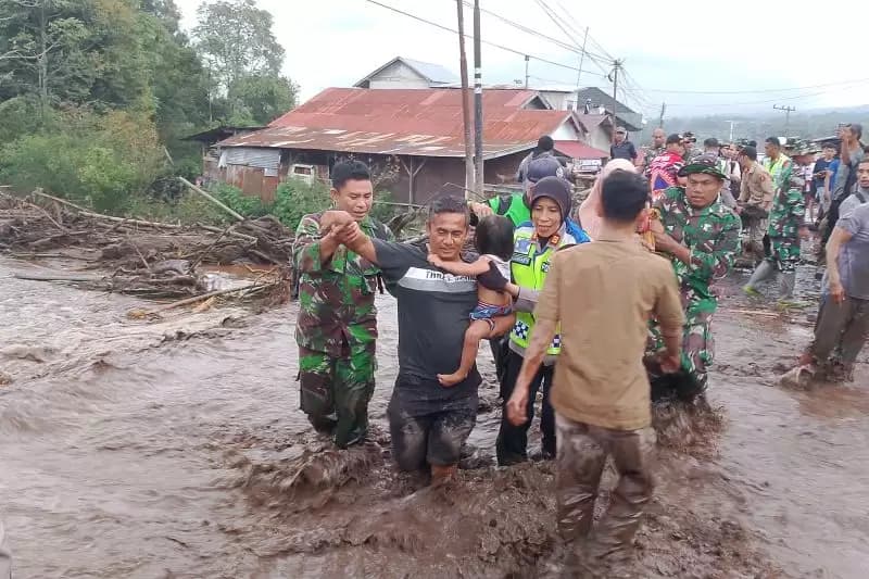Banjir lahar gunung marapi sumbar