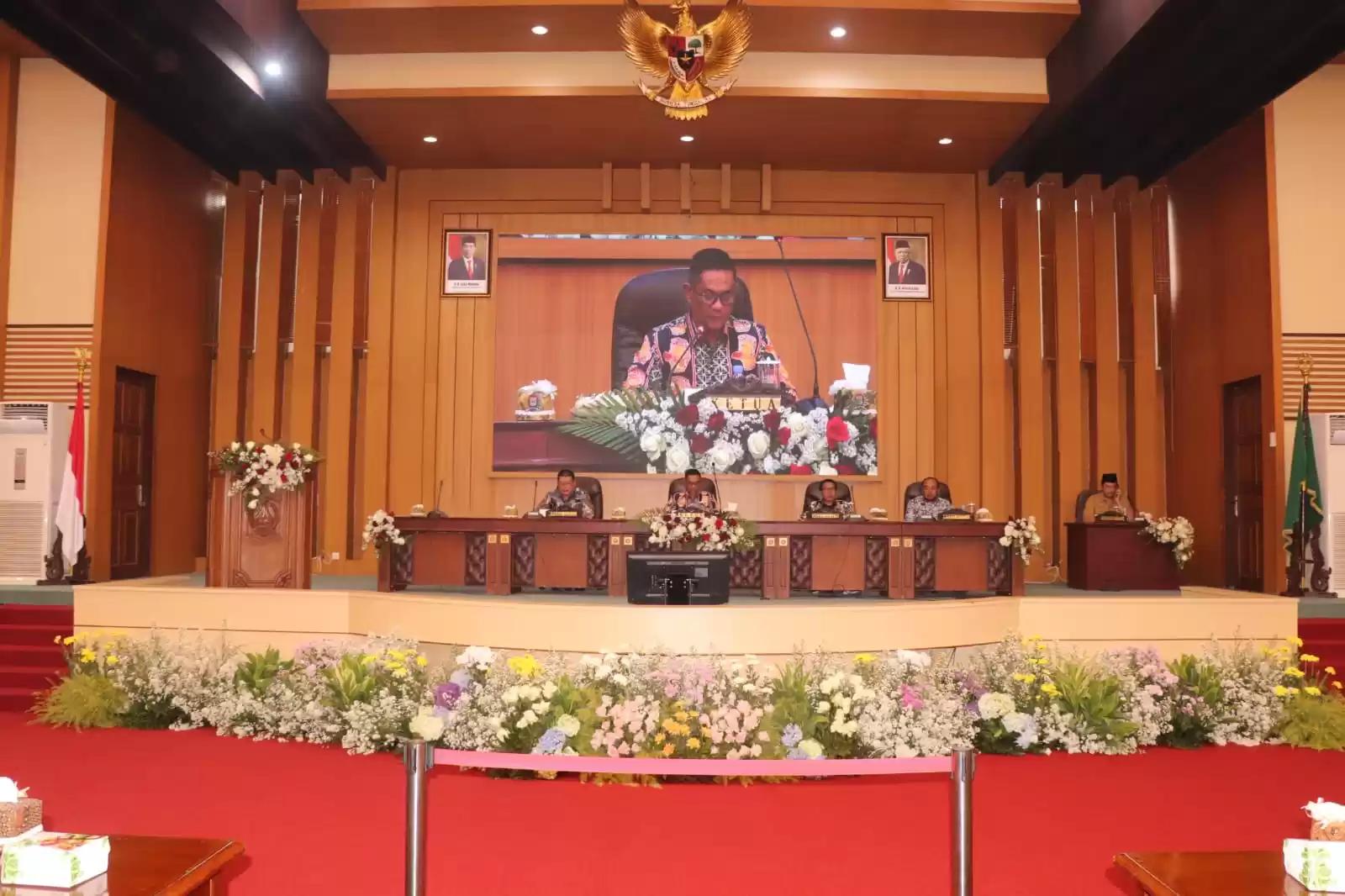 Berlangsungnya Rapat Paripurna DPRD Kabupaten Malang. (Foto : MI/Rina Sugeng Yuliani)