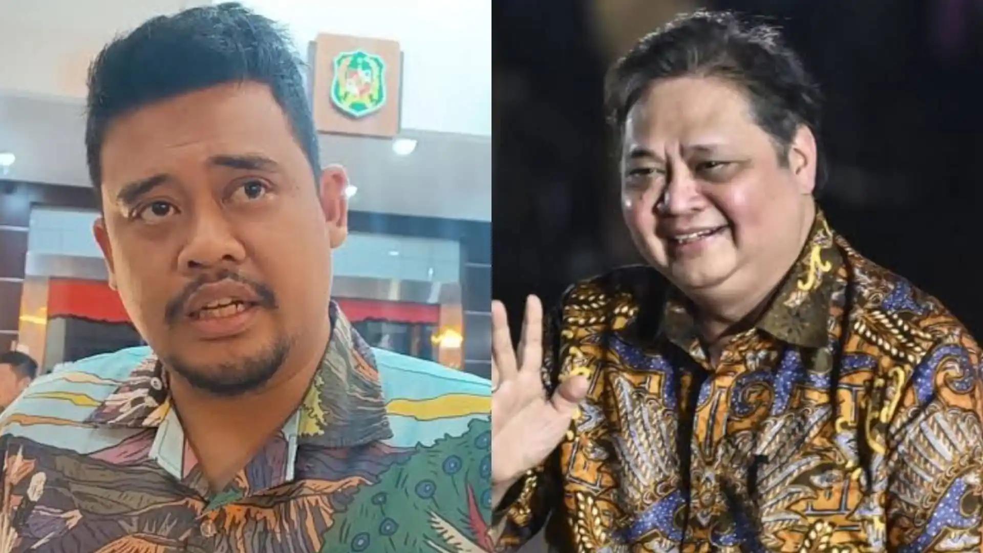 Bobby Nasution dan Airlangga Hartarto