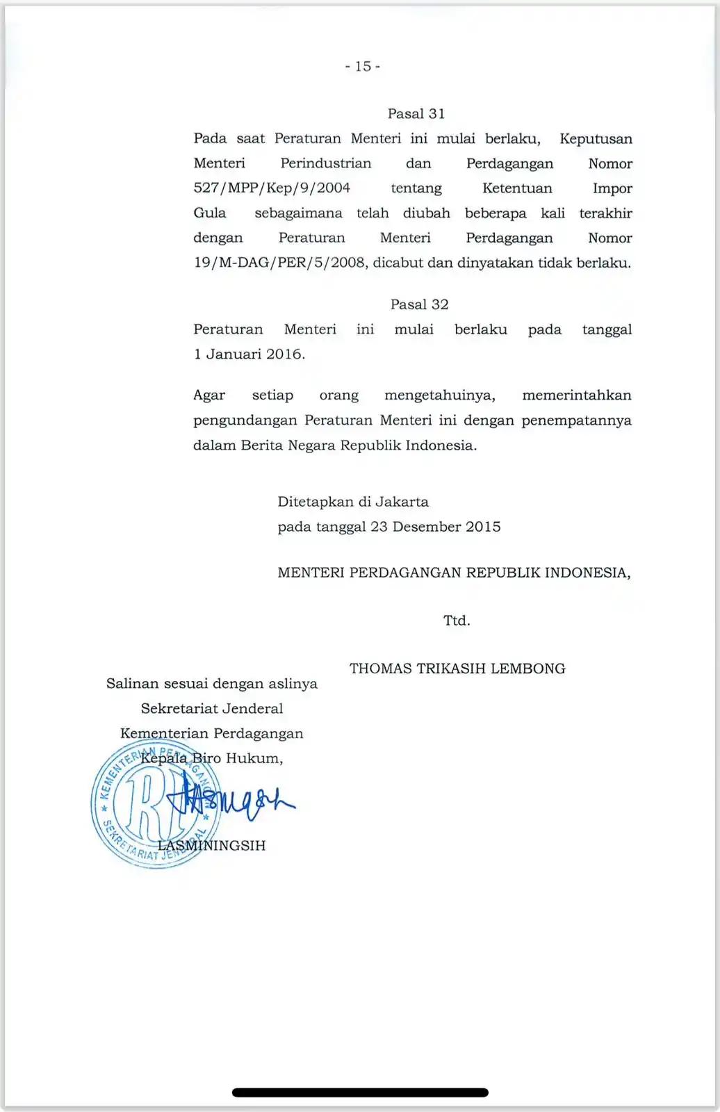 Bukti Kuat Tom Lembong Tidak Bersalah Dalam Pemberian Izin Impor Gula 2015