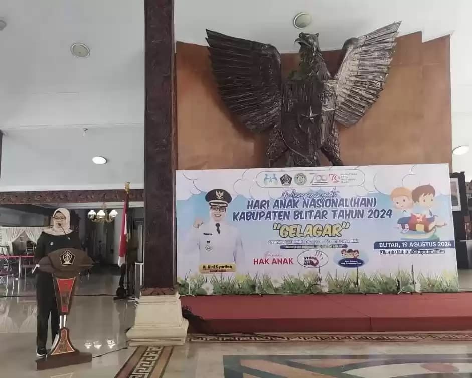 Bupati Blitar Rini Syarifah, saat menyampaikan sambutan