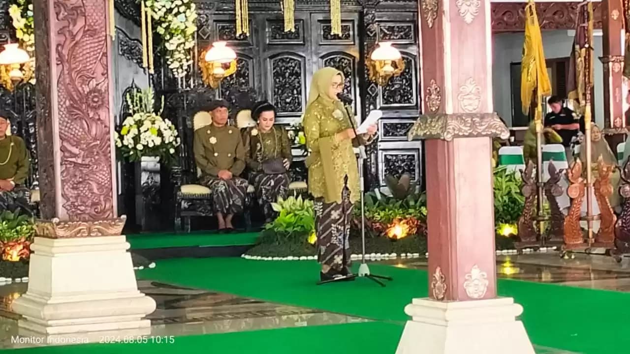 Bupati Blitar, Rini Syarifah, saat menyampaikan sambutan (Foto: Dok. MI/Joko)