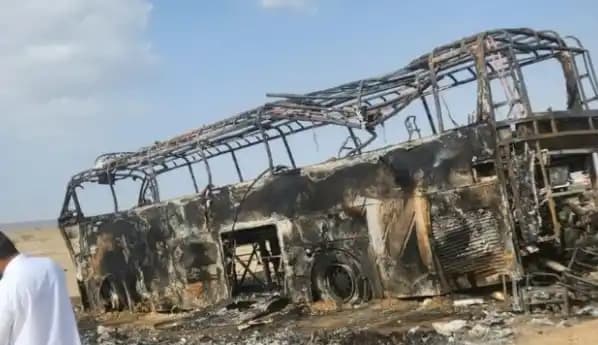 Bus Jamaah Umrah Terbakar