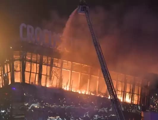 Rusia Tuduh Ukraina Dalang Serangan di Crocus City Hall