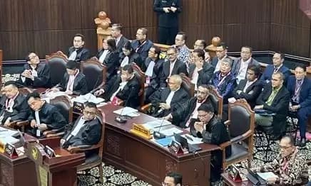 Para saksi-ahli kubu Prabowo-Gibran dalam sidang sengketa Pilpres di MK, Kamis (4/4/2024)