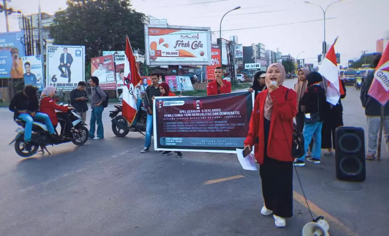 Ciptakan Demokrasi Bersih, GMNI Kendari Deklarasi Pemilu Damai dan Dorong Partisipasi Perempuan