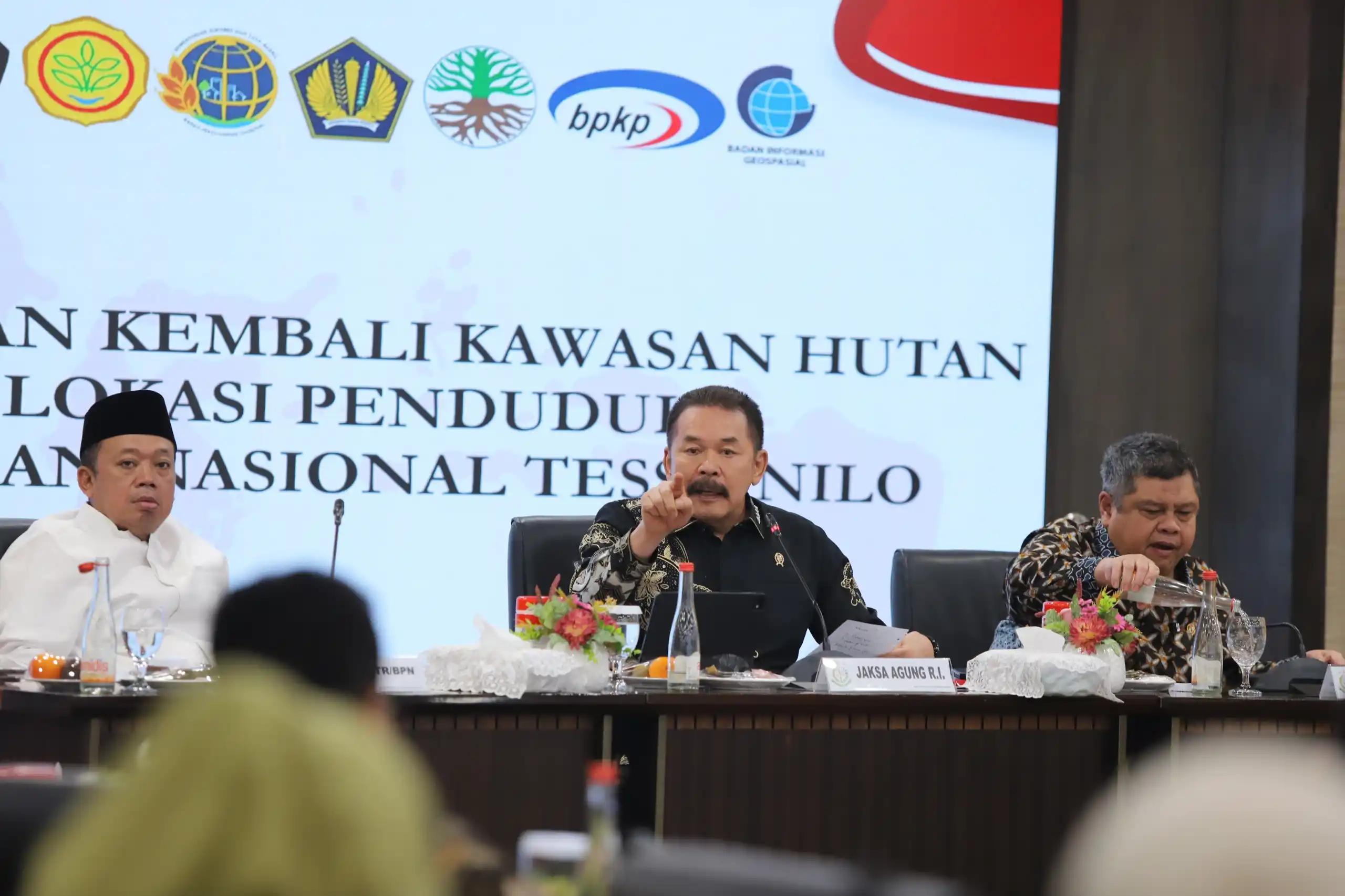 Dalam Rapat Satgas PKH, Jaksa Agung Soroti Kompleksitas Permasalahan Taman Nasional Tesso Nilo